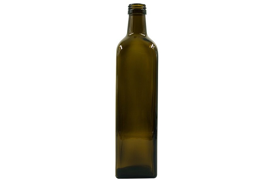 750 ml antique green glass bottle (neck finish: 31.5 mm ROPP)
