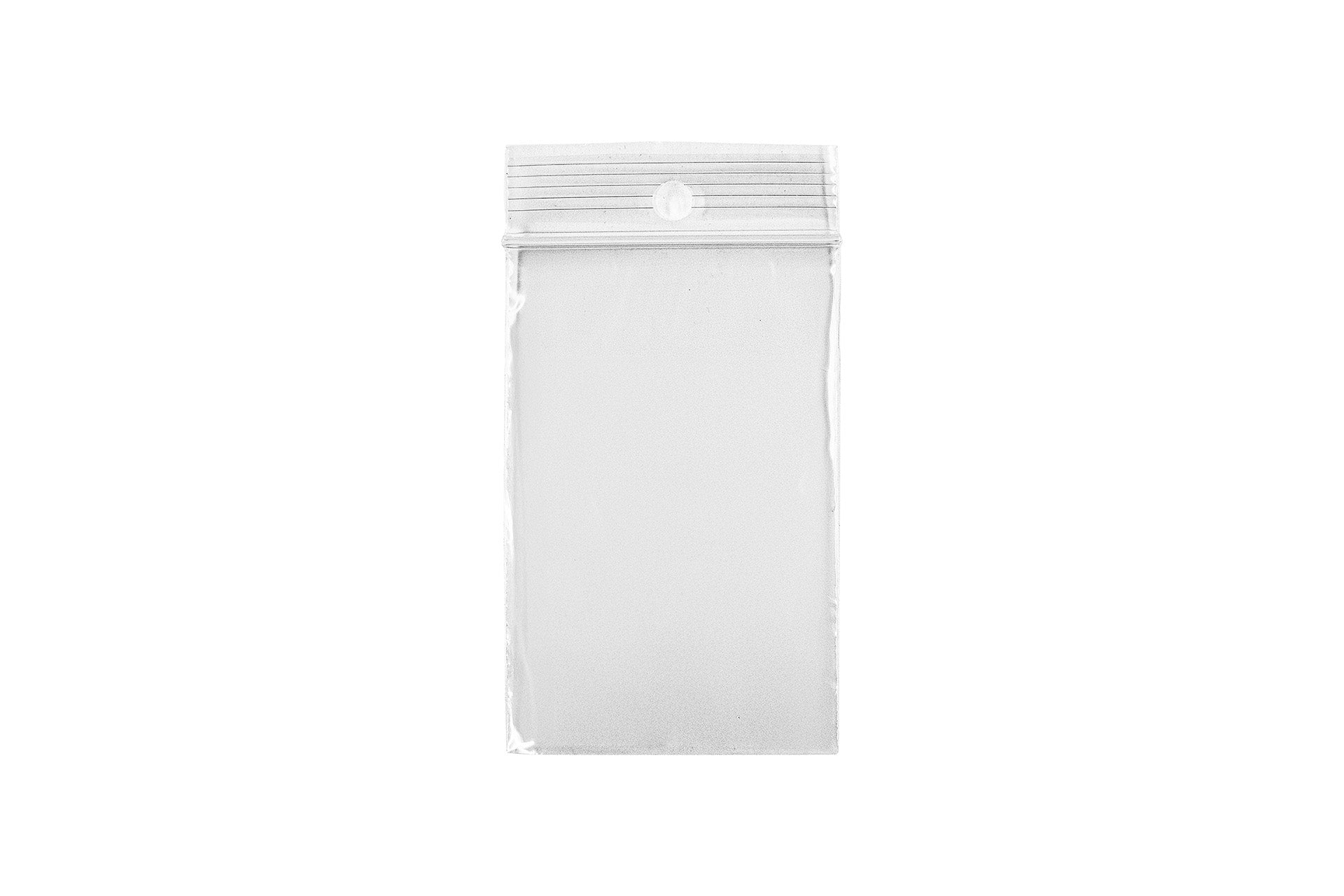 Clear plastic LDPE resealable bag