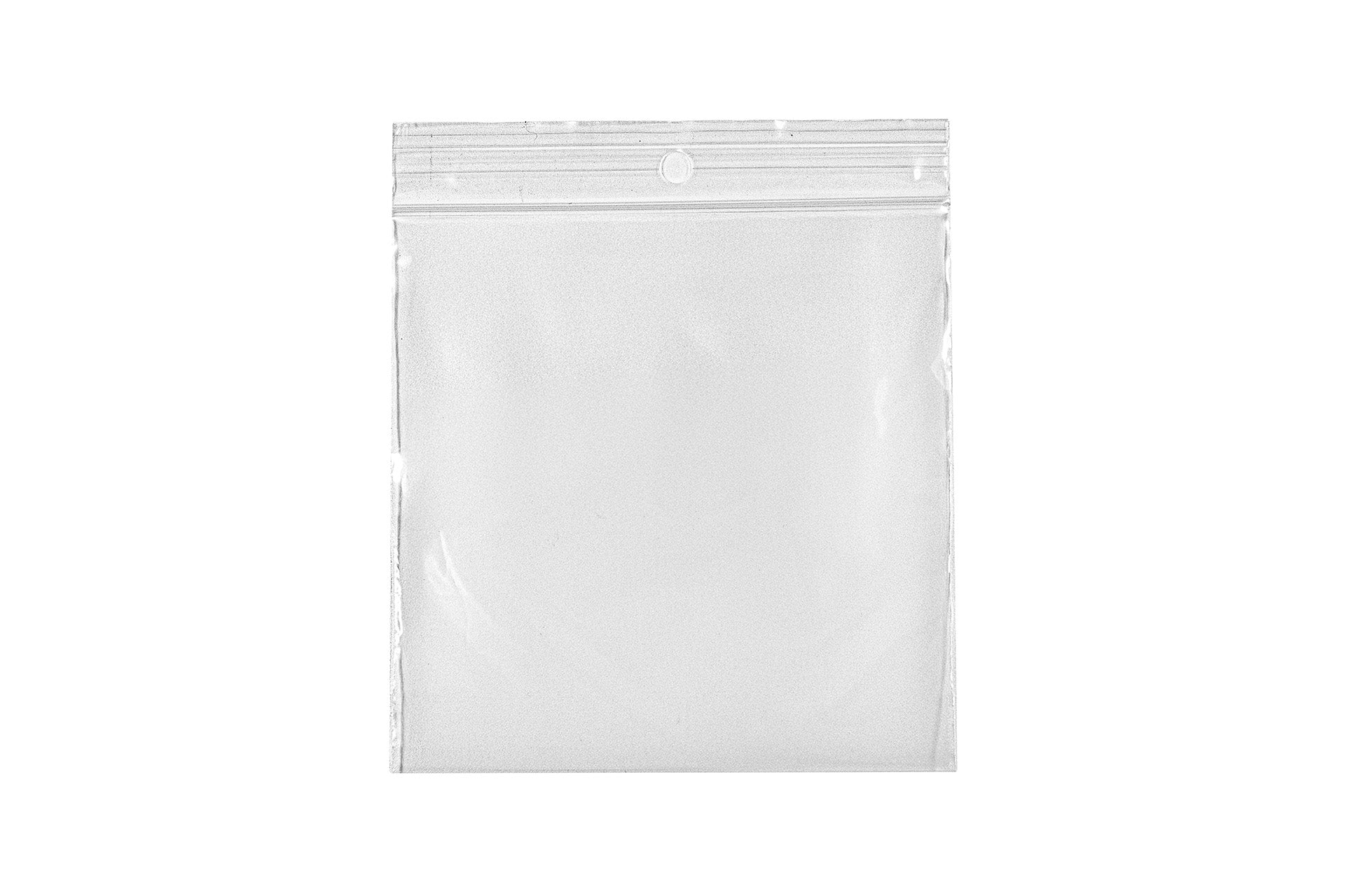 Clear plastic LDPE zip-top resealable bag