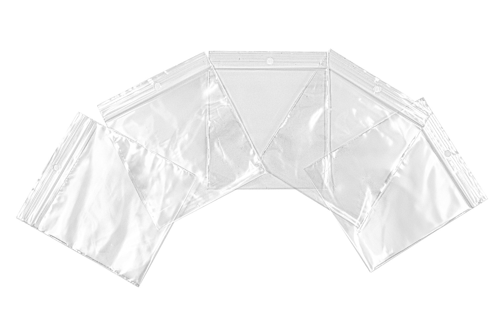 Clear plastic LDPE zip-top resealable bag