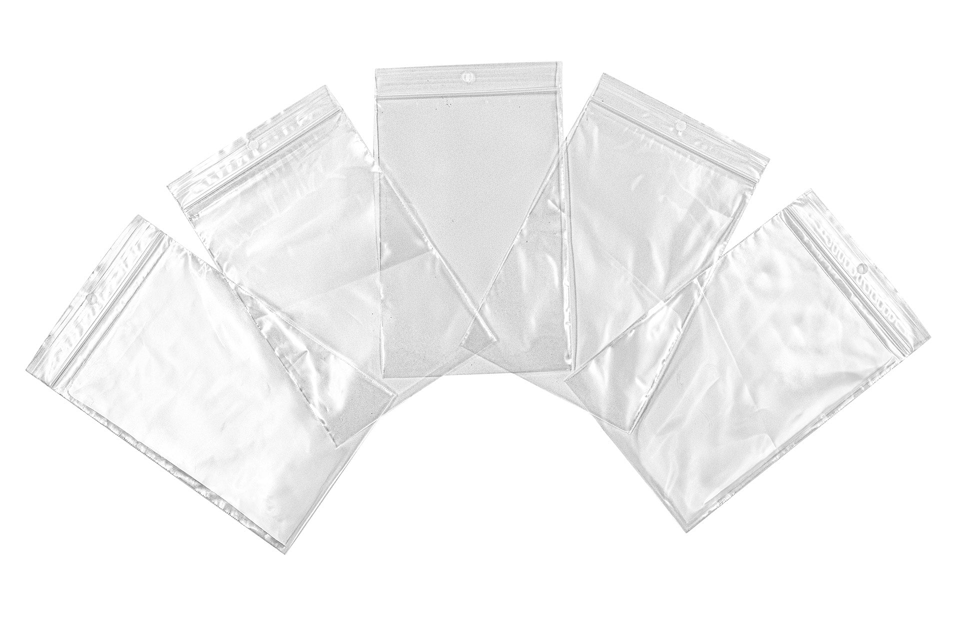Clear LDPE plastic resealable pouch bag