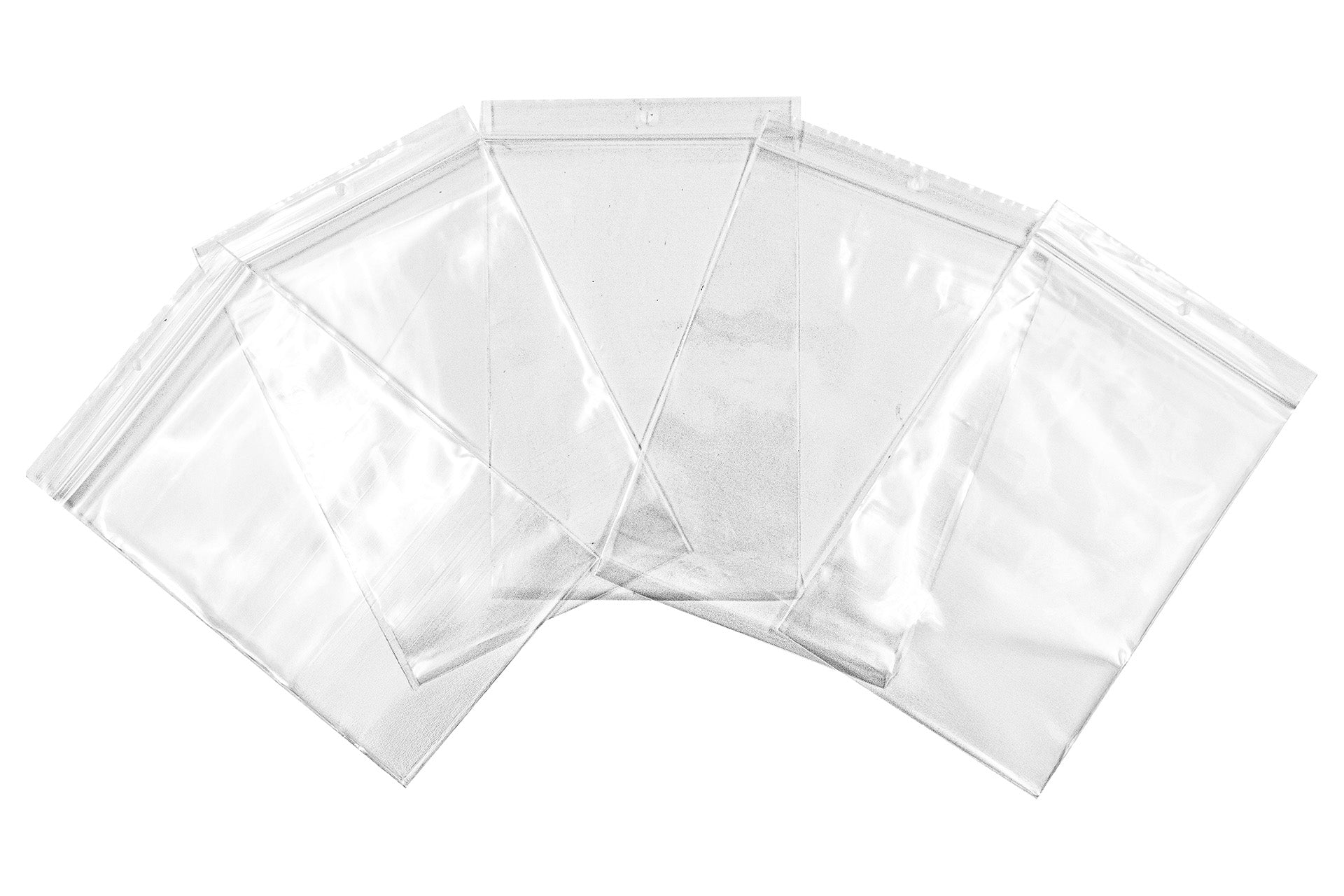 Clear plastic LDPE resealable zip top bag