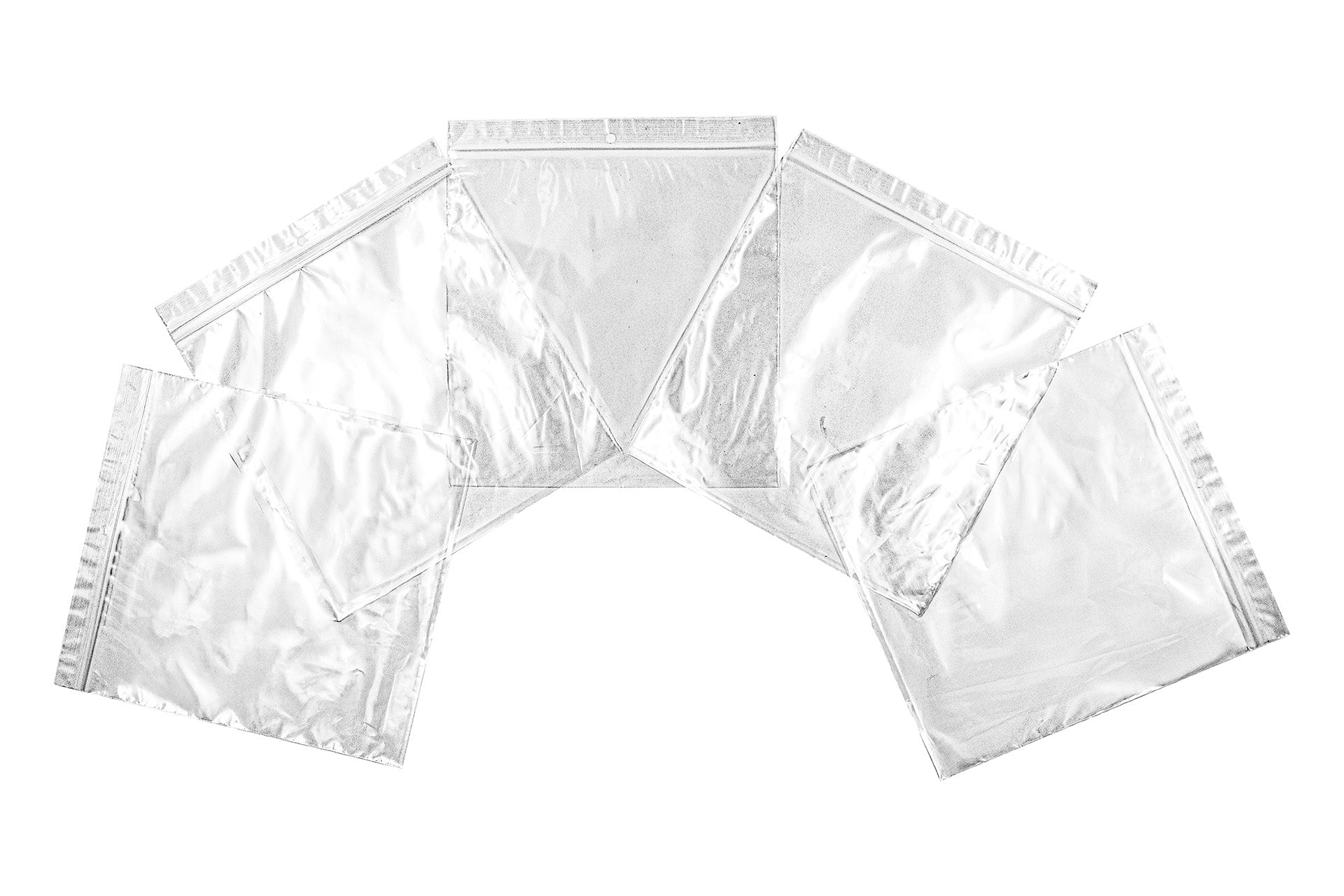 Clear plastic LDPE resealable zip-top pouch bag