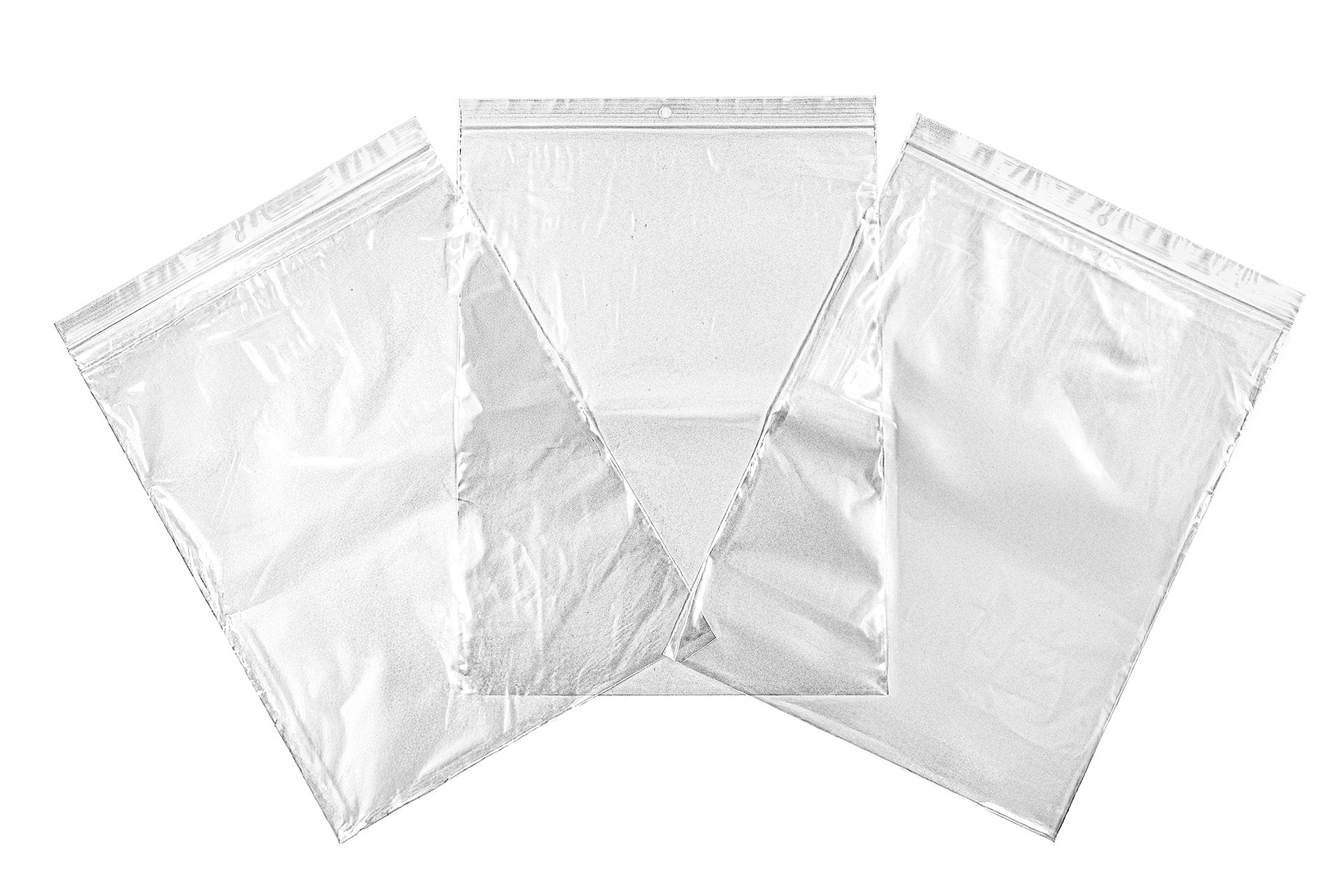 Clear LDPE plastic reseal bag with zip-lock closure