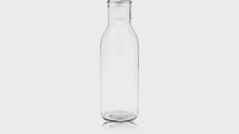 12 oz Clear Glass Ring Neck Bottle