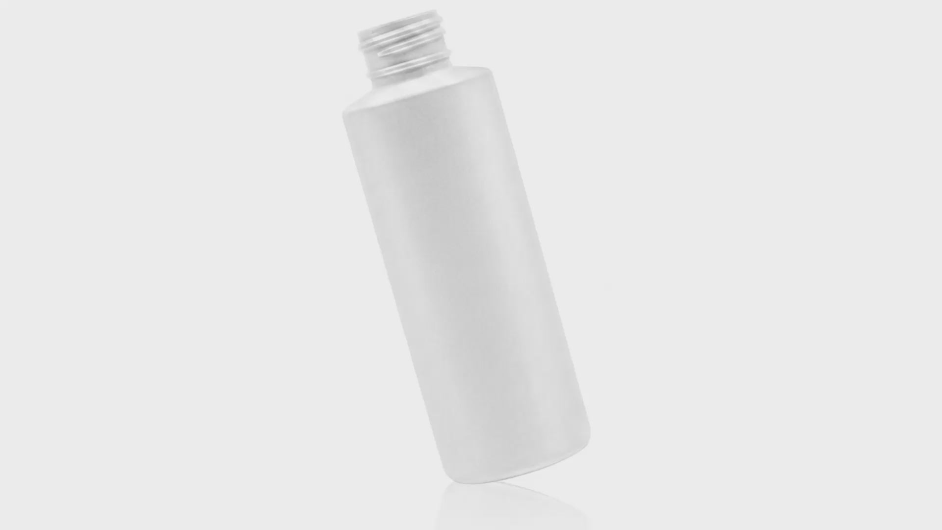 Charger la vidéo : Bouteille cylindrique ronde en PEHD blanc de 4 oz 24-410