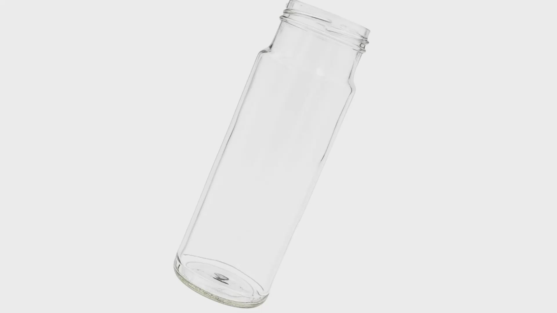 Charger la vidéo : 250 ml Clear Glass Round Tower Jar