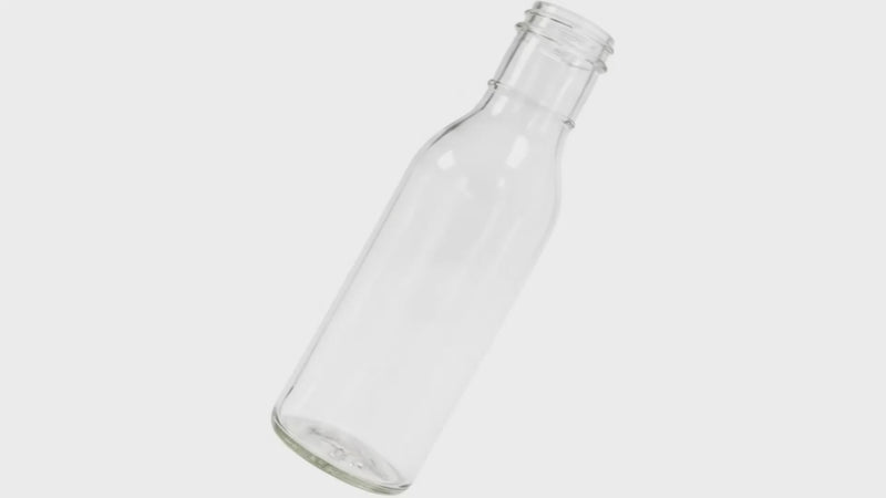12 oz Clear Glass Ring Neck Bottle