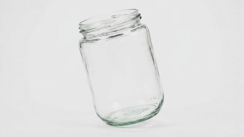 375 ml Clear Glass Round Short Cylinder Jar