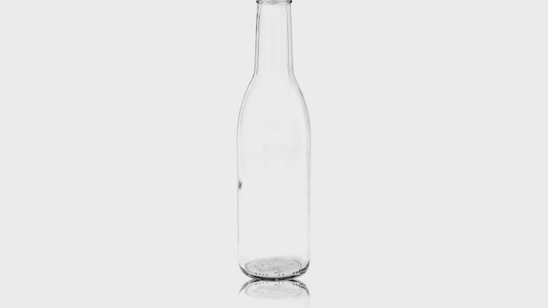375 ml Clear Glass Round Composite Bottle 