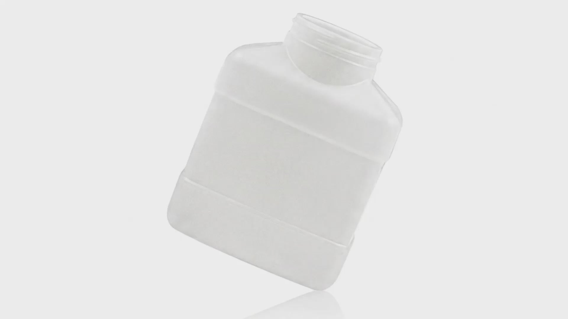 Load video: 600 ml Natural HDPE Rectangle Oil Bottle 53-400