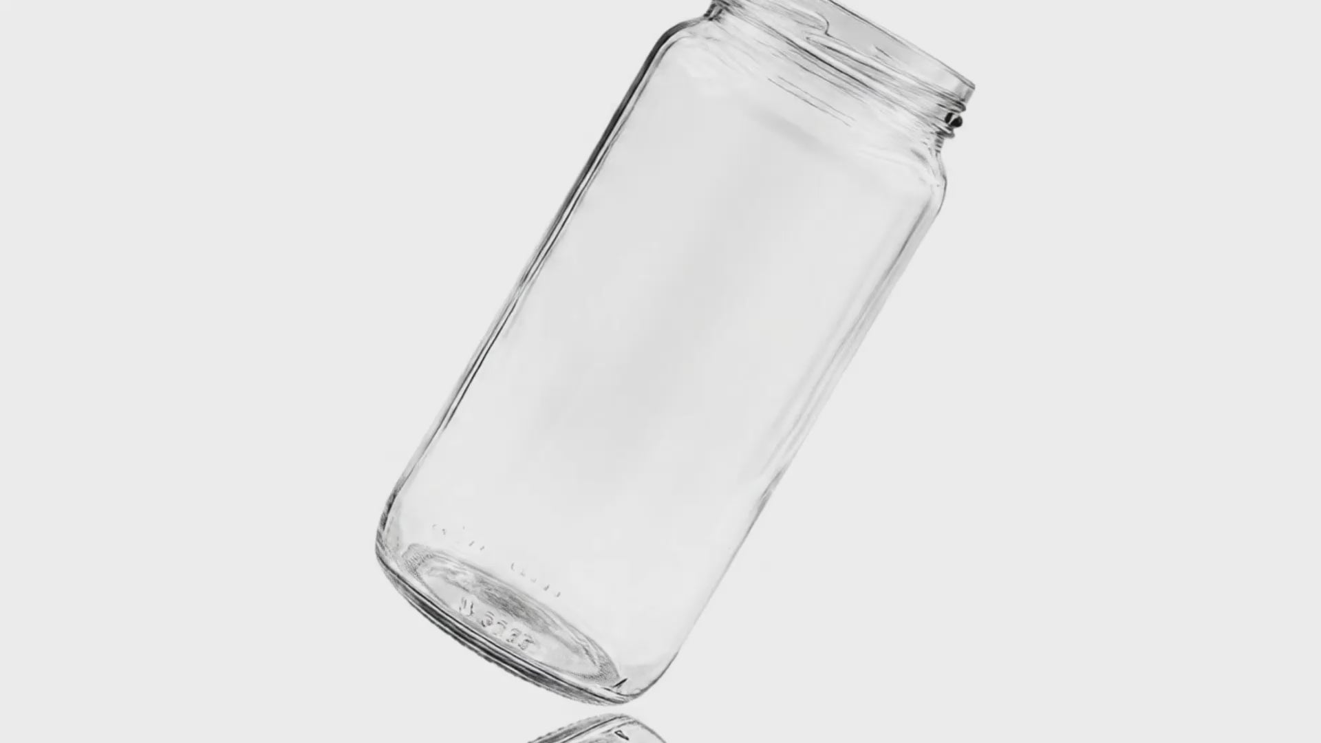 Load video: 500 ml Clear Glass Round Tall Cylinder Jar