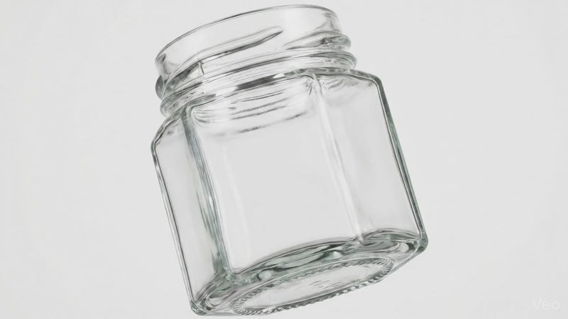 45 ml Clear Glass Hexagon Jar