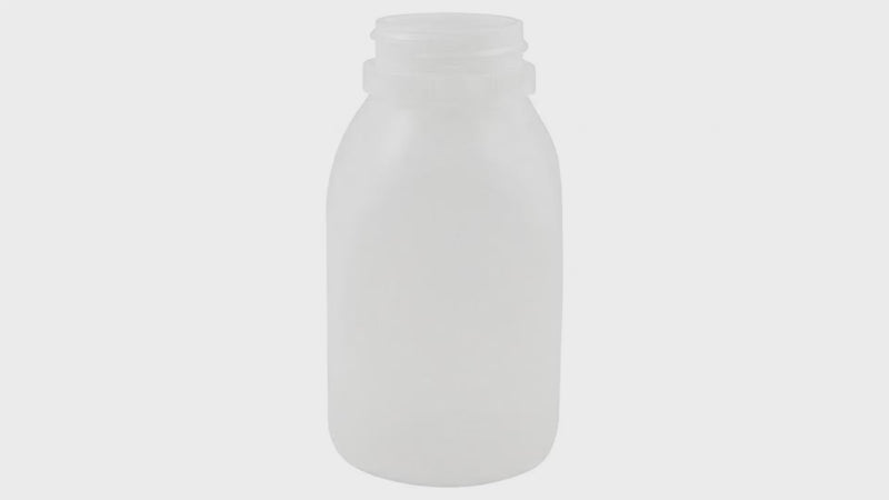 8 oz Natural HDPE Square Juice Bottle