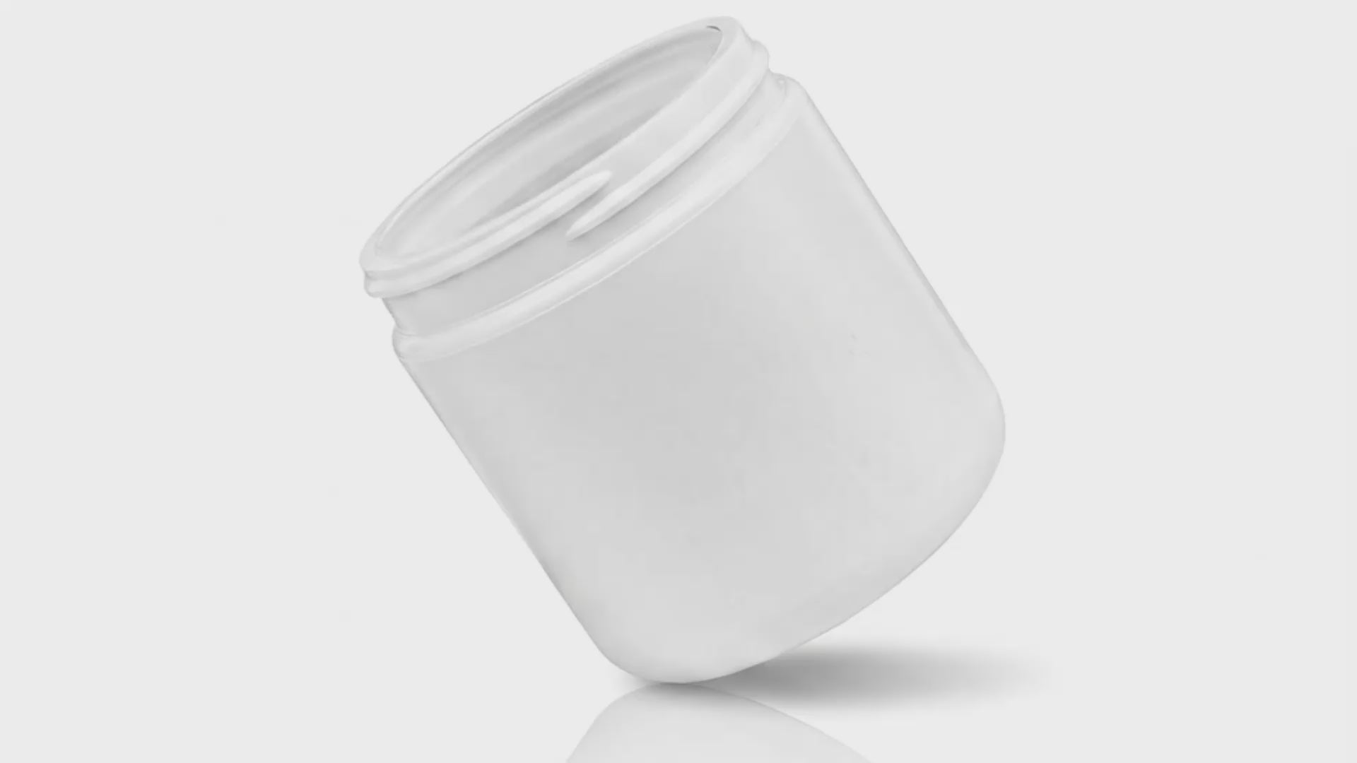 Load video: 16 oz White HDPE Jar 89-400