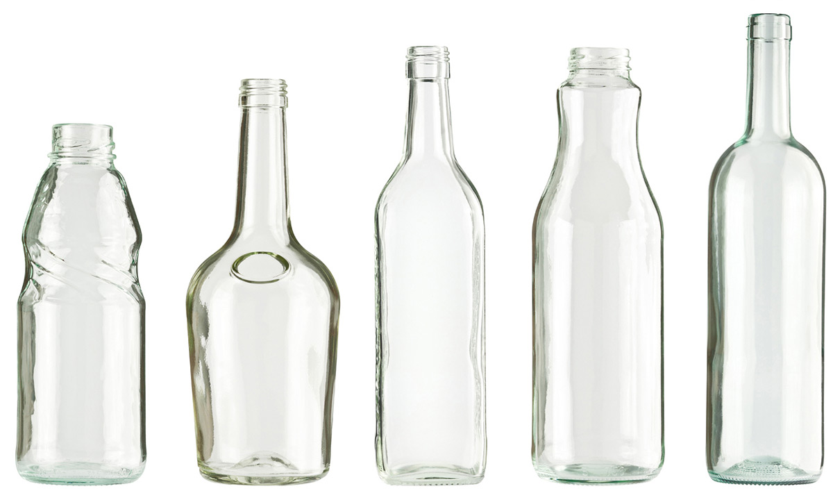 5 different bottle formats produced by Richards Packaging.